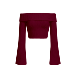 کراپ یقه قایقی - Image 3