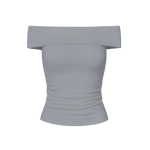 کراپ یقه قایقی بدون آستین - Image 10